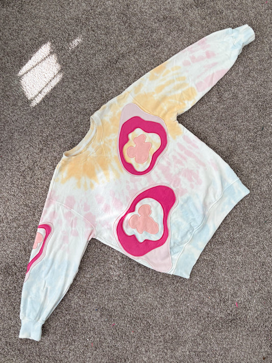 M | Tie Dye Melting Micks Crewneck